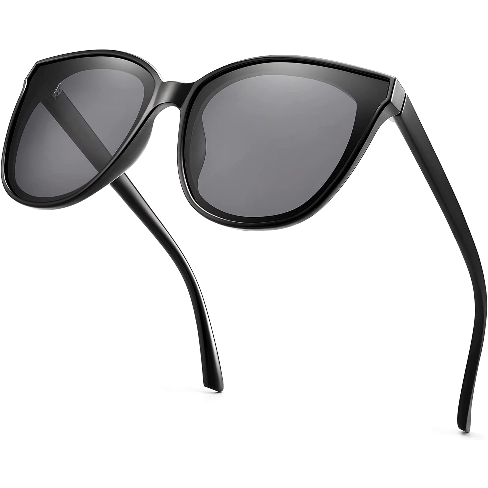 Vintage Oversized Cateye Sunglasses UV400 Protection Polarized Women Retro Large Sexy Cat Eye Sunglasses Gold Metal Arm  main image 3
