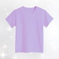 thumbnail image 1 of T-shirts pour Petites Filles, T-Shirt Uni pour Tout-Petite Fille à Manches Courtes, Col Ras du Cou, Ensembles d'Été pour Tout-Petites Filles 6-7 Ans, Chemises pour Filles, Tenue pour Fille, 1 of 3