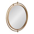 thumbnail image 1 of Kate and Laurel Baron Modern Pivot Mirror, 21 Inch Diameter, Gold, Decorative Adjustable Wall Mirror, 1 of 7