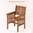 thumbnail image 3 of Gymax Patio Dining Chairs Set of 4 w/Slatted Backrest Seat for Balcony Poolside Porch, 3 of 7