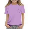 thumbnail image 3 of RXIRUCGD 2025 Vêtements d'Été pour Enfants Nouveaux T-Shirts d'Été pour Enfants Manches Raglan Manches Courtes T-Shirt Graphique Col Rond T-Shirt Filles Haut Décontracté, 3 of 5