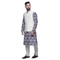 thumbnail image 2 of Atasi Ensemble Kurta Pyjama Indien pour Hommes, Veste Imprimée Classique Décontractée, 2 of 5