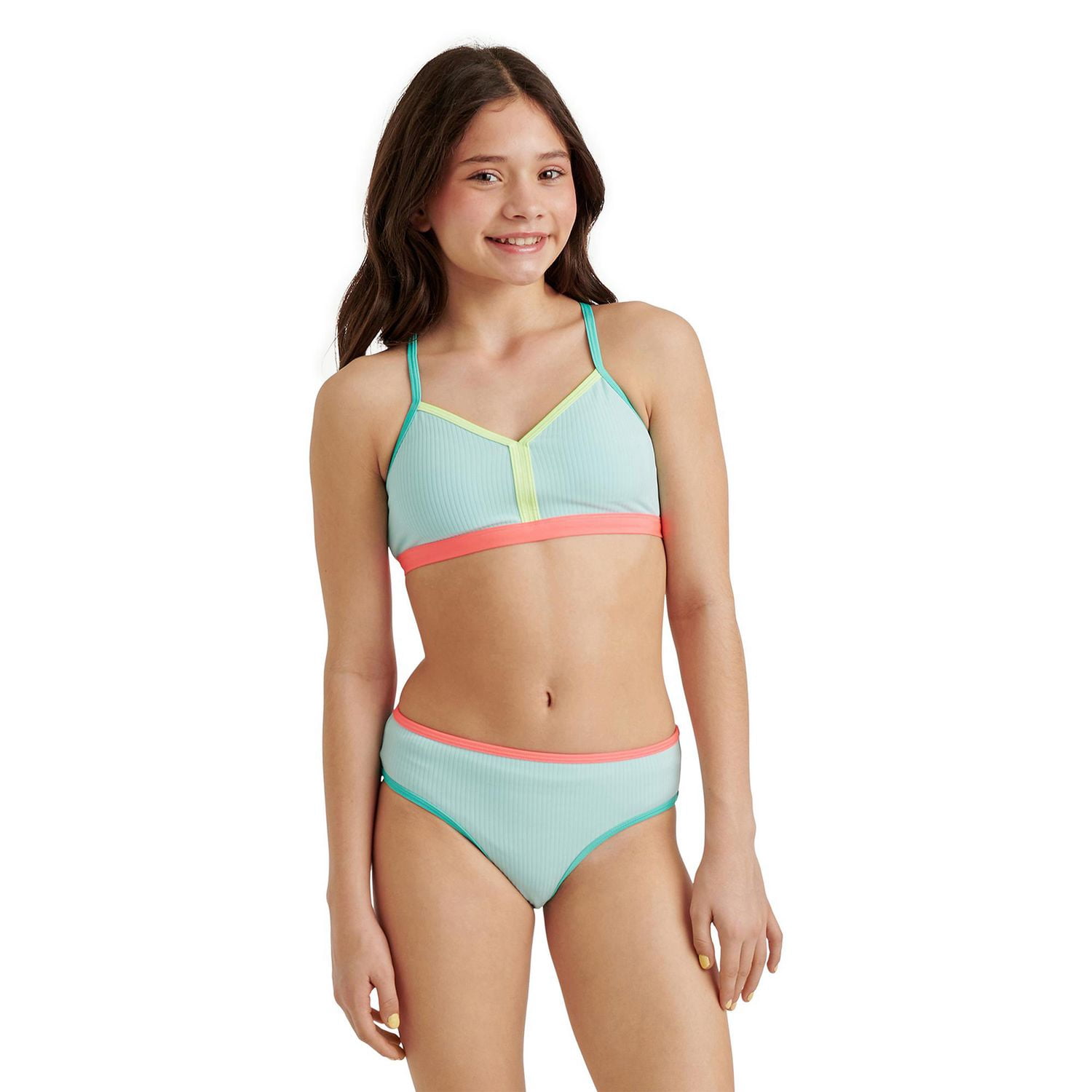 Bikini 2 pièces avec blocs de couleur Justice pour filles