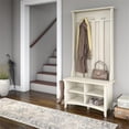 thumbnail image 2 of Bush Furniture Salinas Portemanteau avec Banc de Rangement en Blanc Antique, 2 of 6