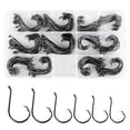 thumbnail image 1 of 180pcs/box offset round fish hook combination pack high carbon steel fish hooks, 1 of 8