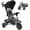 Black, variant on Qaba 6 in 1 Toddler Tricycle for 1-5 Years Old with Push Handle, Pink