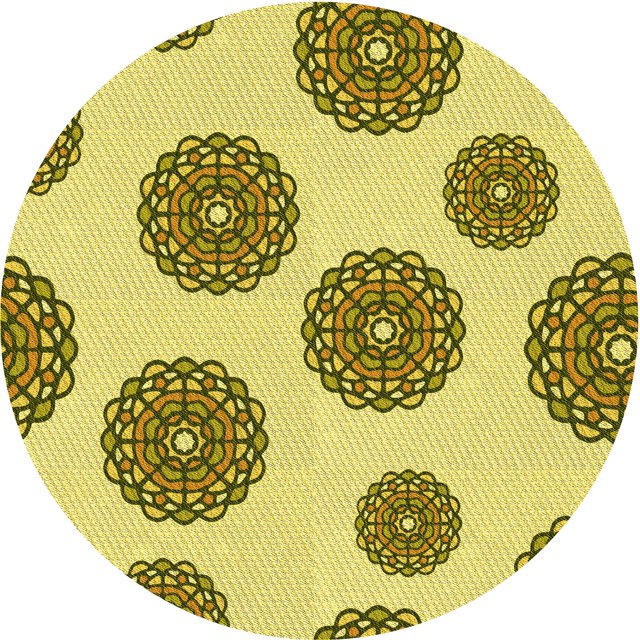 Ahgly Company Tapis d'Intérieur Lavables en Machine, Carrés Transitionnels Vert Jaune Foncé, Carrés de 3'