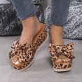thumbnail image 1 of Aqestyerly Sandales Femme Habillées, Sandales d'Été pour Femme à une Bride Plateforme avec Nœud Plateforme Style Muffin à Imprimé Léopard, 1 of 8