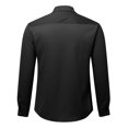 thumbnail image 3 of RXIRUCGD Blouse pour Homme, Mode Décontractée, Couleur Unie, Boutons, Manches Longues, Col Rabattu, Noir, Taille : TG, 3 of 4