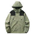 thumbnail image 1 of AherBiu Women's Rain Jacket Waterproof Lightweight Hooded Outdoor Raincoat Hiking Travel Windbreaker, 1 of 3