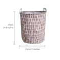 thumbnail image 3 of Canvas Laundry Clothes Basket Storage Basket Folding Storage Box, 3 of 3