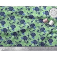 thumbnail image 3 of Soimoi Green Rayon Fabric Leaves,Insect & Floral Artistic Decor Fabric Printed BTY 42 Inch Wide, 3 of 3