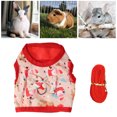 thumbnail image 4 of Pet Vest Leash Set, Father Christmas Pattern Colorfast Guinea Pig Vest Harness Comfortable  For Guinea Pigs For Chinchillas S,M,L, 4 of 8