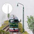 thumbnail image 4 of fastboy Mini Train Lamppost Bright White Lighting Modes LED Scene Lights Layout Model Railway Lamp Making Architectural Sand Table Yards Silver（White Light）, 4 of 5
