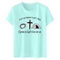 thumbnail image 5 of LUOGENLI T-shirts pour Femme pour Femmes T-Shirt Décontracté à Imprimé de Lettres Col Rond Manches Courtes T-Shirt Plusieurs Couleurs Tee T-shirts Femmes Blanc Fête de la Saint-Patrick Vert Menthe P, 5 of 5