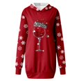 thumbnail image 5 of Kcodviy Femmes Vintage Joyeux Noël Chandails et Chandails à Capuchon Zippés pour Femmes Robe Imprimée à Manches Longues Chandail à Capuchon pour Femme à Fermeture Éclair devant Chandails à Capuchon à Manches Longues Midi Tunique Zippée pour Femmes Robes Chandail en Molleton avec Poches, 5 of 5