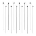 thumbnail image 1 of Unique Bargains 6' Metal Cocktail Toothpicks Round Bead Drink Picks Cocktail Skewers 12Pack, 1 of 7