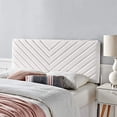thumbnail image 2 of Modway Alyson Angular Channel Tufted Performance Velvet California King Headboard in White, King King, 2 of 2