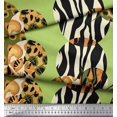 thumbnail image 3 of Soimoi Green Rayon Fabric Leopard & Wild Animal Skin Decor Fabric Printed BTY 42 Inch Wide, 3 of 3