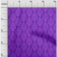 thumbnail image 2 of oneOone Velvet Purple Fabric Damask Craft Projects Decor Fabric Printed By The Yard 58 Inch Wide, 2 of 5