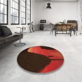 thumbnail image 4 of Ahgly Company Tapis d'Intérieur Lavable à la Machine, Carré, Transitionnel, Rouge Cramoisi, Tapis de Zone, 3 Pieds Carré, 4 of 7
