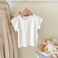 thumbnail image 3 of SUXIAN Débardeurs pour Enfants T-Shirts d'Été Manches Courtes Col Rond T-Shirt Décontracté Confortable Extensible T-Shirts Tout-Petits Enfants Tenue Quotidienne Débardeurs pour Enfants Blanc 9-10 Ans, 3 of 3