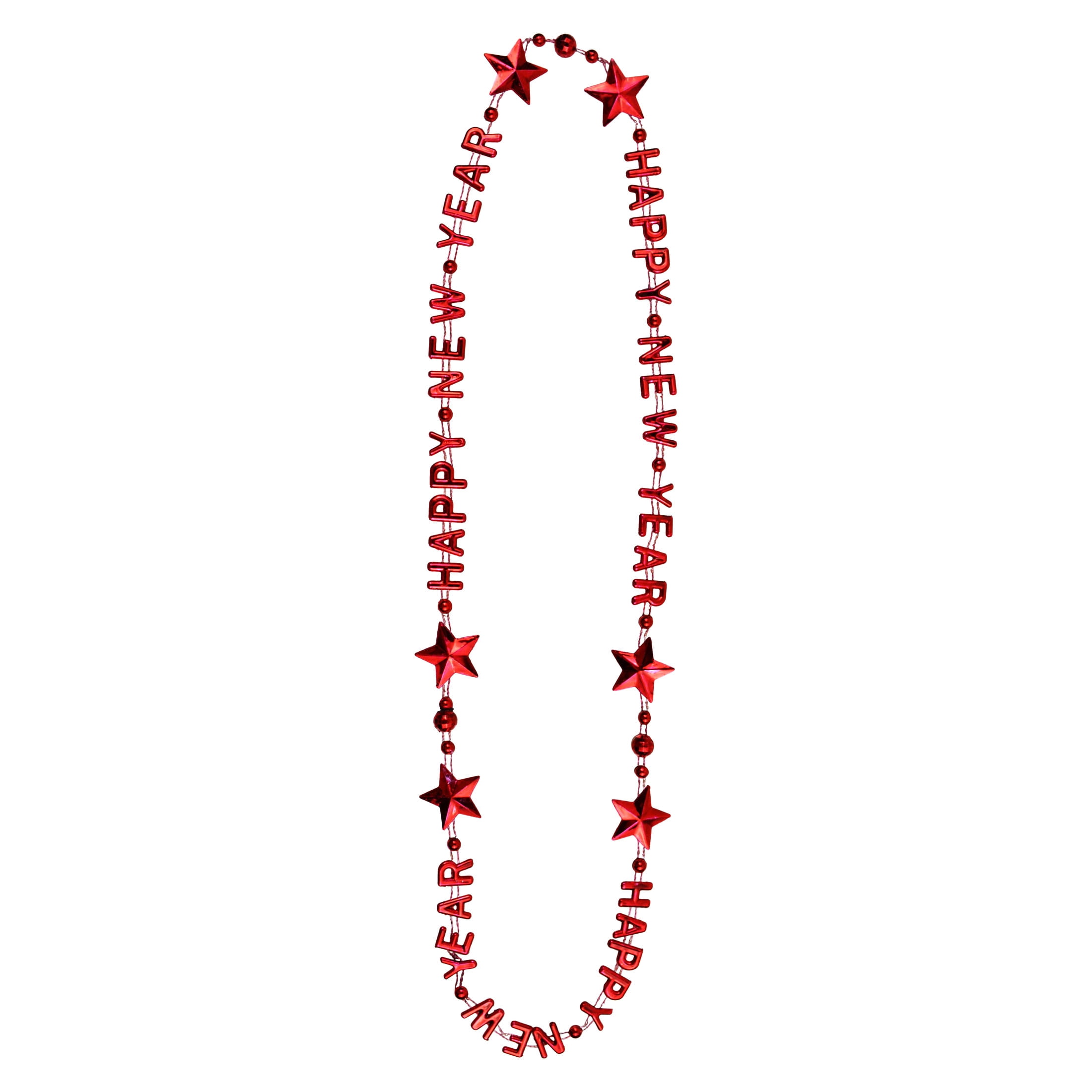 Colliers de perles rouges du Nouvel An, lot de 2, décorations festives, une façon originale de célébrer avec style, pour adultes