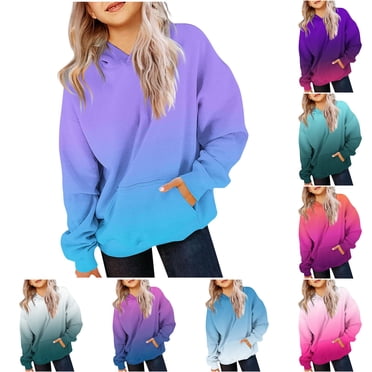 Hot6sl Liquidation d'Économies d'Été Chandails à Capuchon, Chemise pour Enfants à Manches Longues T-shirt à Motif Imprimé Col Rond Court Haut Convenant aux Garçons et aux Filles Âgés Chandail à Capuchon, Haut en polyester pour Fille