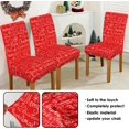 thumbnail image 4 of Merry Christmas Chair Covers for Dining Room Set of 6, Red Xmas Stretch Dining Chair Cover 6 Pieces, Washable Kitchen Chair Slipcovers 6 Pack, Removable Seat Protector for Christmas Decor, 4 of 4