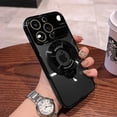 thumbnail image 1 of SuperShield Phone Case for iPhone 15 Pro Coridbrief Large Window Phone Case Leak Label Magnetic Bracket for iPhone 15 Pro MagSafe Satad Case - Black, 1 of 3