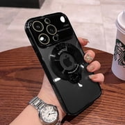 SuperShield Phone Case for iPhone 15 Plus Coridbrief Large Window Phone Case Leak Label Magnetic Bracket for iPhone 15 Plus MagSafe Satad Case - Black
