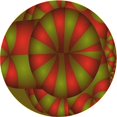 thumbnail image 1 of Ahgly Tapis Rond Lavable en Machine Intérieur Transitionnel Jaune Foncé Vert, 5 Pieds Rond, 1 of 7