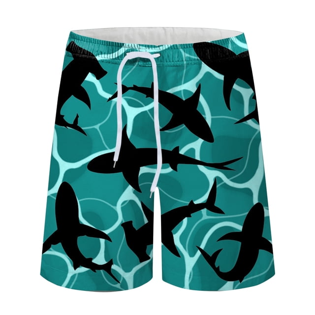 TIHLMK Men 3D Printing Breathable Seaside Vacation Beach Shorts Swimming Trunks