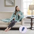 thumbnail image 1 of Beautyrest Oversized Ogee Heated Throw, 60 x 70, Aqua, 1 of 5