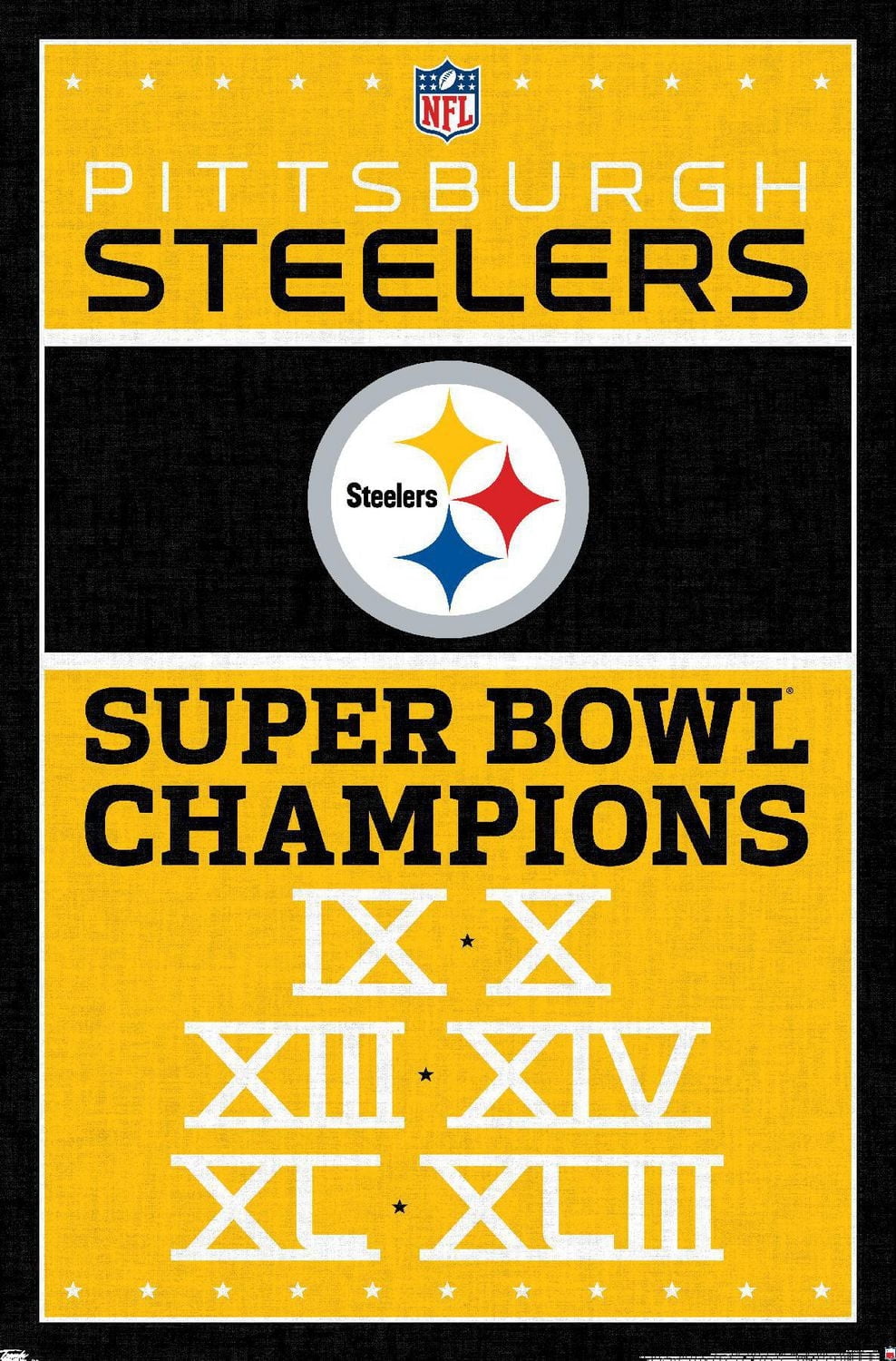 NFL Pittsburgh Steelers - Champions 13 Wall Poster