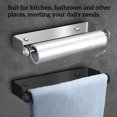 thumbnail image 1 of Stainless Steel Paper Towel Holder Punch-Free Towel Rack Wall Mounted Roll Paper Stand for Bathroom Kitchen, 1 of 9