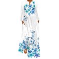 thumbnail image 2 of Robes pour Femmes Robe Longue Aguichant à Imprimé Numérique pour Femmes Col en V avec Poches Robe à Manches Longues Robes à Manches Longues pour Femmes en Liquidation, 2 of 5