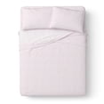 thumbnail image 1 of Mainstays Kids 220TC Cotton Stripe Pink Double, 4 Piece Sheet Set, 1 of 8