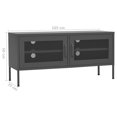 thumbnail image 4 of vidaXL Meuble TV - Acier Anthracite, 105x35x50 cm, 4 of 5