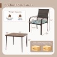 thumbnail image 3 of Costway 5 PCS Patio Dining Set with Wood-Plastic Tabletop & Umbrella Hole for Backyard, 3 of 10