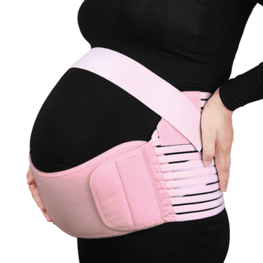 Ceinture de Soutien Abdominale de Maternité pour Femmes Enceintes - Tissu en Nylon Doux et Respirant et Élastique avec Contrôle du Ventre à 360°, Fermeture à Crochet et Boucle Ajustable, Soulage la Tension Dorsale en Réduisant la Pression Spinale,