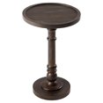 thumbnail image 1 of COZAYH Pedestal Tray Top End Table for Holding Drinks, Lamps, Plants, Dark Brown, 1 of 11