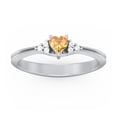 thumbnail image 2 of Birthstone Heart Ring with Shoulder Accents - Citrine (November), 2 of 4