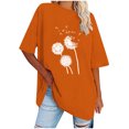 thumbnail image 1 of Blouses pour Femmes T-Shirt Décontracté à Col Rond Imprimé pour Femmes Haut Ample à Manches Courtes Blouse, 1 of 1