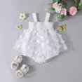 thumbnail image 2 of MIASHUI Girls Sleeveless Solid Color Butterfly Mesh Tutu Ruffles Dress Romper Clothes,White,0-3 Months, 2 of 9