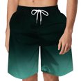 thumbnail image 1 of DPTALR Men Casual Gradation Print Shorts With Pockets Elastic Waist Beach Pants, 1 of 4
