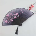 thumbnail image 4 of Traditional Japanese Silk Folding Hand Fans Set for Dance Performance Home and Asian Themed Events, 4 of 5