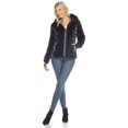 thumbnail image 4 of White Mark Women's Reflective Puffer Hooded Jacket, 4 of 7