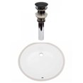 thumbnail image 1 of American Imaginations 19.25-in. W CUPC Oval Bathroom Undermount Sink Set In White - Black Hardware - Overflow Drain Incl. AI-31771, 1 of 7
