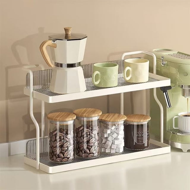 TIMIFIS Kitchen Shelves, Kitchen Shelf Spice Rack Home Countertop Multifunctional Storage Rack Spice Multilayer Storage Rack Storage Multifunctional Use Kitchen Appliances